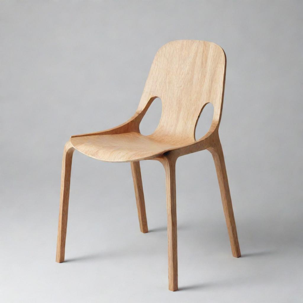 Generate an image of a unique chair designed without any legs.