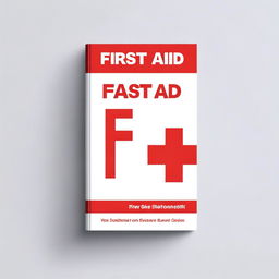 A comprehensive first aid book cover featuring a clean and professional design