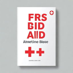 A comprehensive first aid book cover featuring a clean and professional design