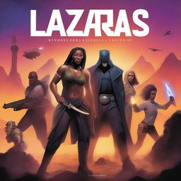 Create a vivid and captivating book cover for 'Lazarus’s Adventures: Origins of the L Team'