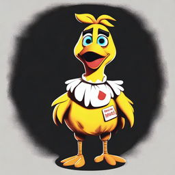 A detailed image of Chica, a character from the Five Nights at Freddy's game series