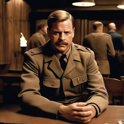 Create an image featuring Standartenführer Dieter Hellstrom from the movie 'Inglourious Basterds