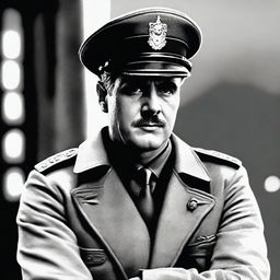 Create an image featuring Standartenführer Dieter Hellstrom from the movie 'Inglourious Basterds