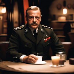 Create an image featuring Standartenführer Dieter Hellstrom from the movie 'Inglourious Basterds