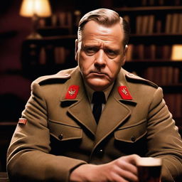 Create an image featuring Standartenführer Dieter Hellstrom from the movie 'Inglourious Basterds