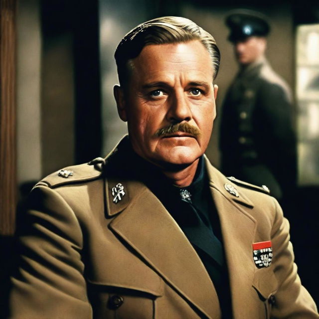 Create an image featuring Standartenführer Dieter Hellstrom from the movie 'Inglourious Basterds