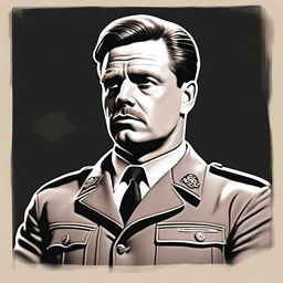 Create an image featuring Standartenführer Dieter Hellstrom from the movie 'Inglourious Basterds