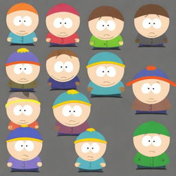 Create a character in the style of South Park