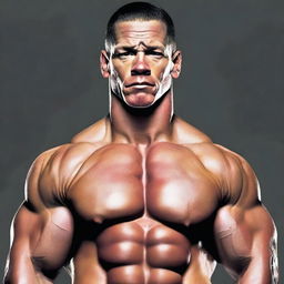 Create an image of John Cena, but he appears emaciated