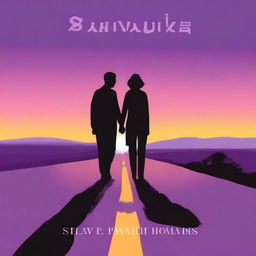 A simple cover featuring the shadow of two people's hands as they hold hands against a backdrop of a scenic road, with a car driving away in the distance