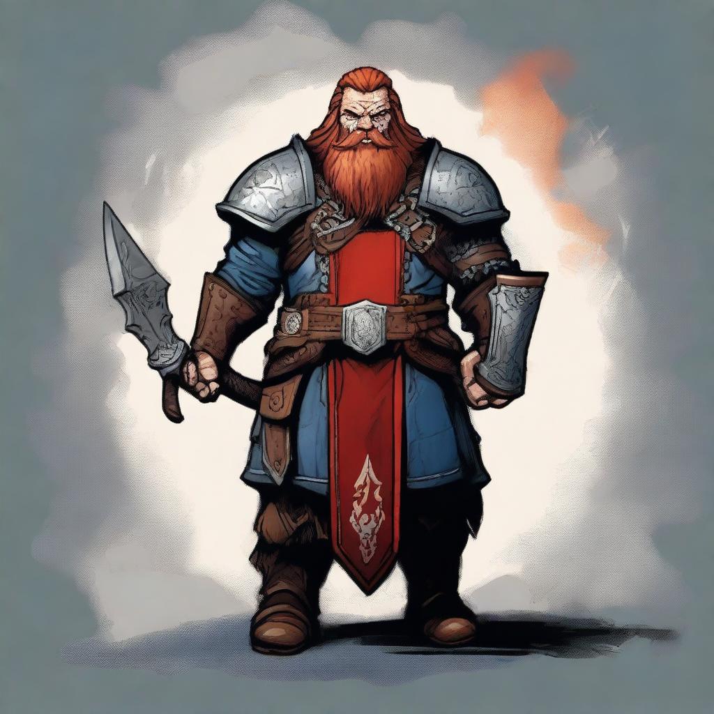 Eilif Stonefist, the Unyielding, a Dwarf Paladin of Moradin