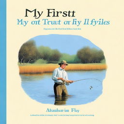 A cover for the book titled 'My First Trout on Dry Flies'