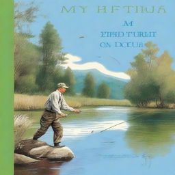 A cover for the book titled 'My First Trout on Dry Flies'