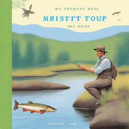 A cover for the book titled 'My First Trout on Dry Flies'