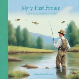 A cover for the book titled 'My First Trout on Dry Flies'