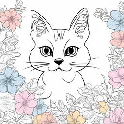 Design a book cover for a cat coloring book