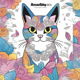 Create the best book cover for a cat coloring book