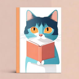 Create the best book cover featuring a cat without any text