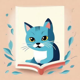 Create the best book cover featuring a cat without any text