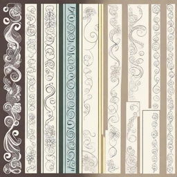 Create a variety of decorative page borders