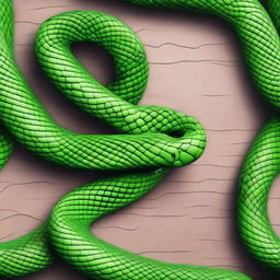 Create a detailed texture map for a green snake body with a scale pattern