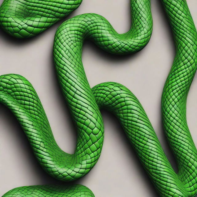 Create a detailed texture map for a green snake body with a scale pattern