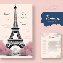 Create a book cover with a French theme