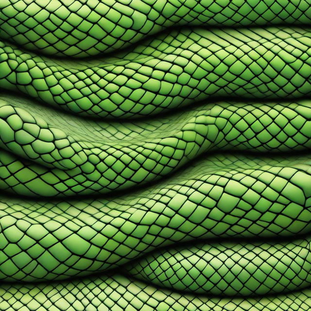 Create a texture map of a green snake scale pattern