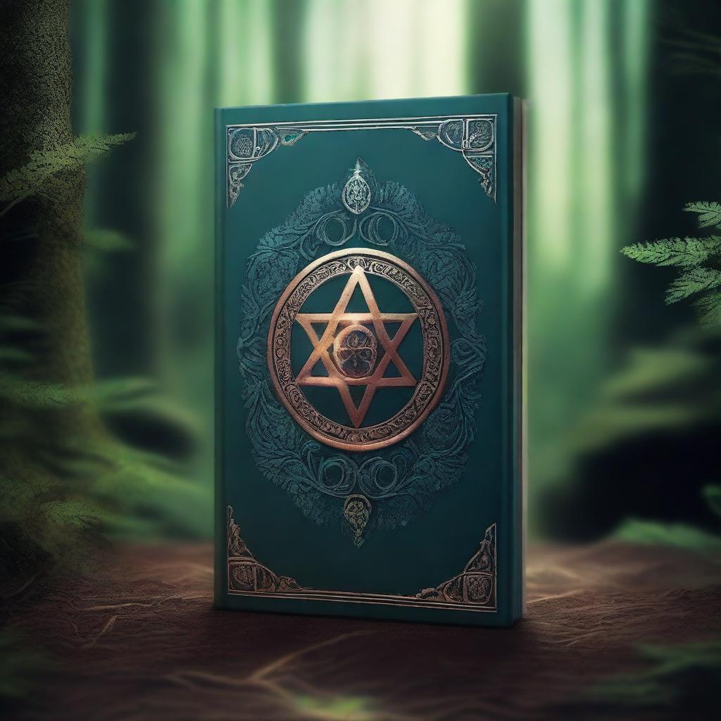 Create a captivating book cover featuring an intriguing design with a mystical theme