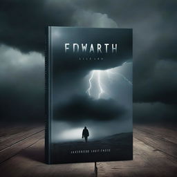 Design a thrilling book cover with a dark and intense theme