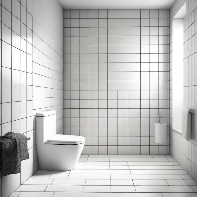 A clean, modern toilet with a sleek design, placed in a well-lit bathroom with white tiles and minimalistic decor