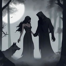 A female werewolf in love with the Grim Reaper