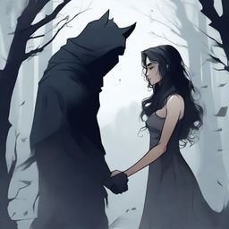 A female werewolf in love with the Grim Reaper