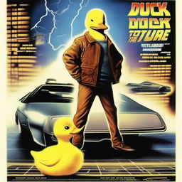 A Drew Struzan-style movie poster for a film titled 'Duck To The Future