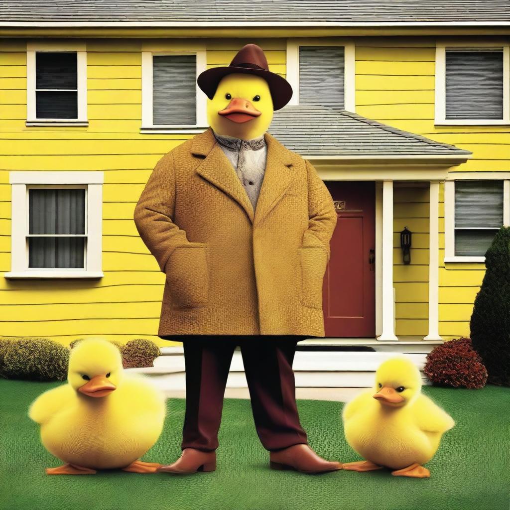 A movie poster for the film 'Uncle Duck,' a parody of 'Uncle Buck' but with the main character replaced by a yellow duck