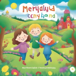 Create a cover page for a storybook titled 'THE ADVENTURES OF MERRYLAND'