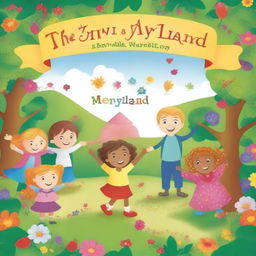 Create a cover page for a storybook titled 'THE ADVENTURES OF MERRYLAND'