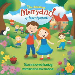 Create a cover page for a storybook titled 'THE ADVENTURES OF MERRYLAND'