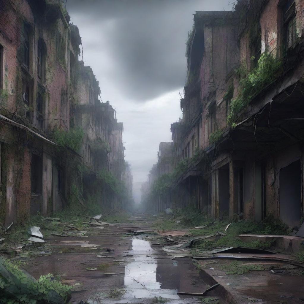 A detailed image of an abandoned city