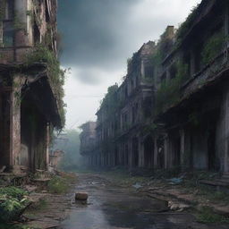 A detailed image of an abandoned city