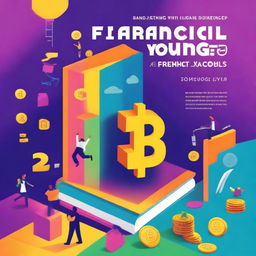 A vibrant and engaging book cover that illustrates the concept of financial freedom for young adults