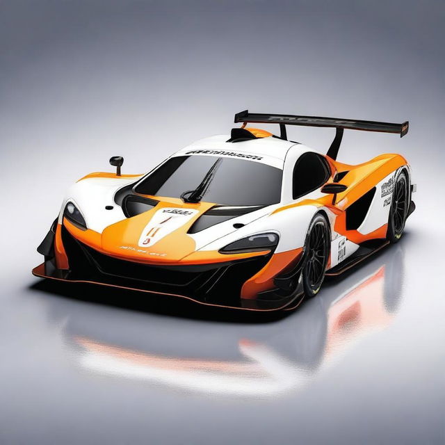 A Le Mans Hypercar (LMH) class world endurance cup car, featuring a V8 hybrid engine and branded as a McLaren