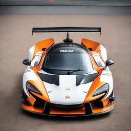 A Le Mans Hypercar (LMH) class world endurance cup car, featuring a V8 hybrid engine and branded as a McLaren