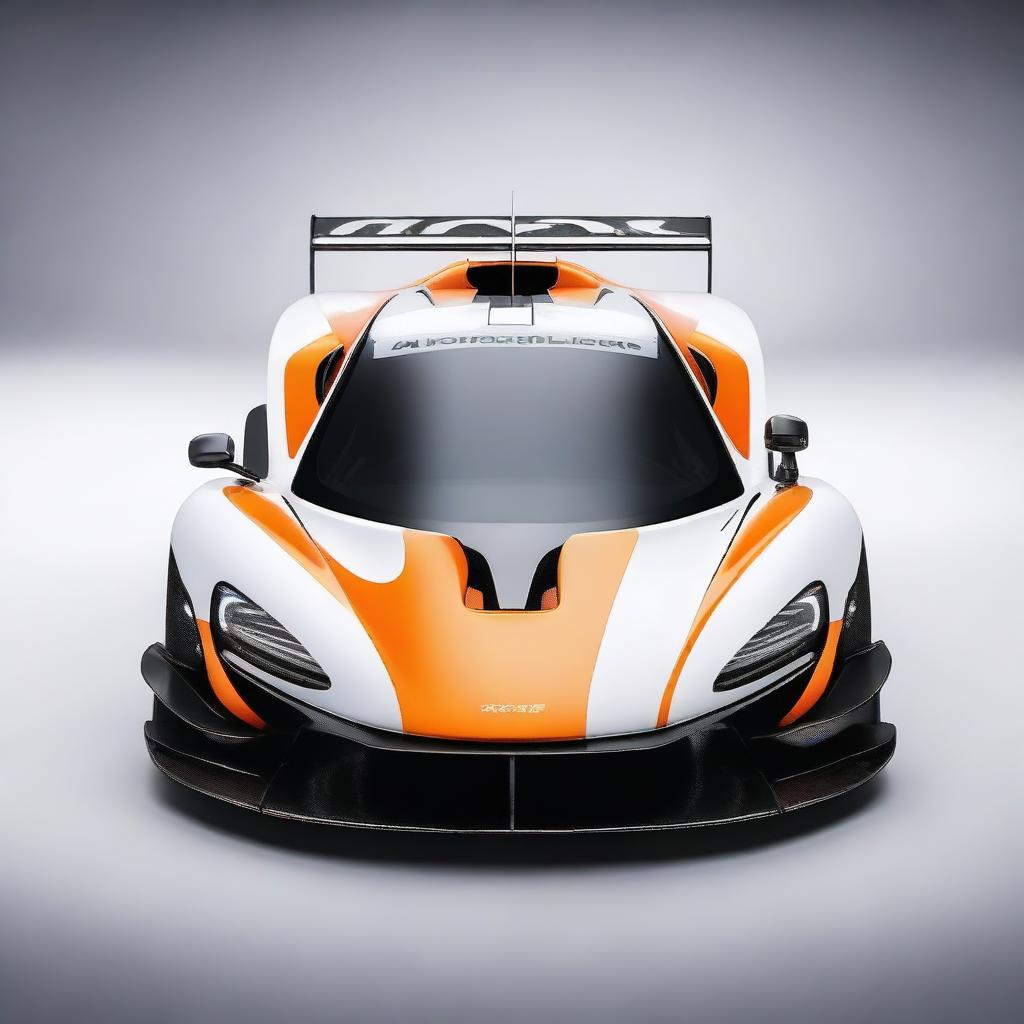 A Le Mans Hypercar (LMH) class world endurance cup car, featuring a V8 hybrid engine and branded as a McLaren