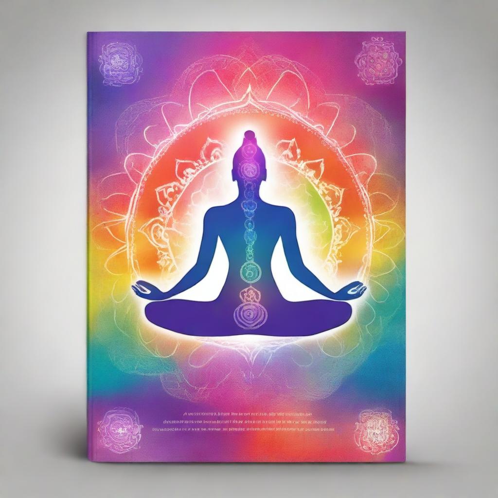 A vibrant and mystical book cover for a 'Chakra & Kundalini Workbook'