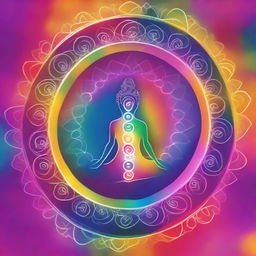 A vibrant and mystical book cover for a 'Chakra & Kundalini Workbook'