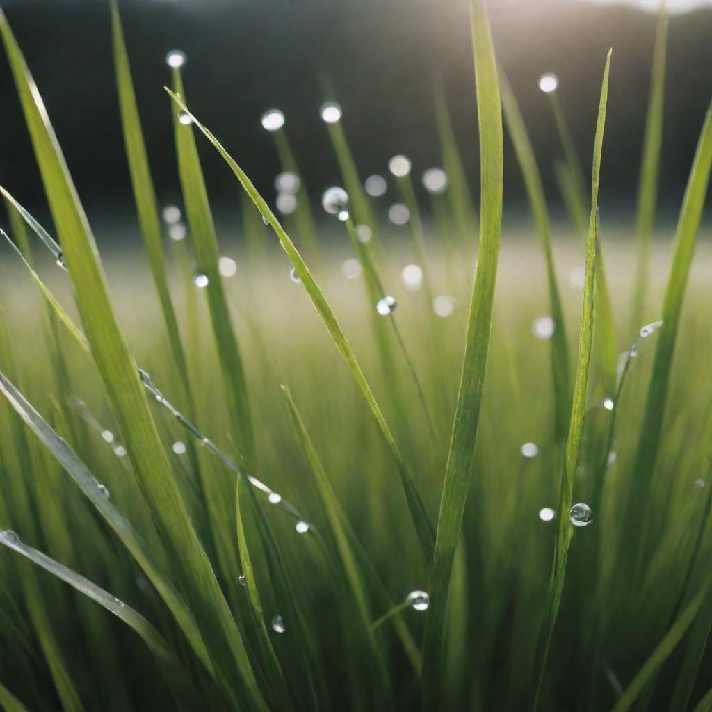 Enhance the scene by adding more elements. Surround the talking seed with details of nature: blades of grass, dew drops, soft sunlight filtering onto the soil, making the seed's lively presence feel vividly tangible in this ordinary yet magical world.