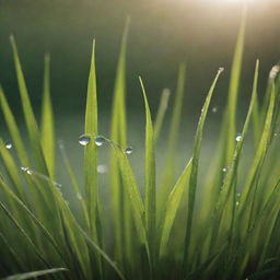 Enhance the scene by adding more elements. Surround the talking seed with details of nature: blades of grass, dew drops, soft sunlight filtering onto the soil, making the seed's lively presence feel vividly tangible in this ordinary yet magical world.