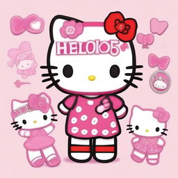 Create a personalized Hello Kitty character with unique accessories and a custom outfit