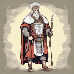 Create an illustration of a Baltic high chieftain